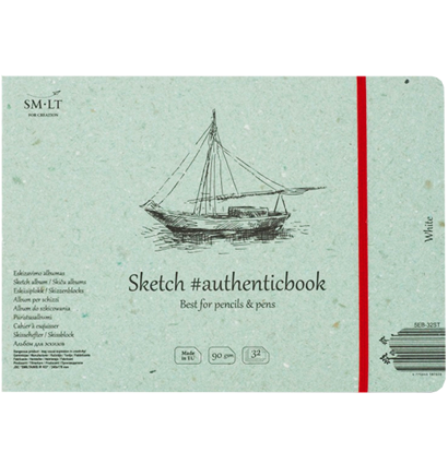 Скетчбук SMLT Sketch Authentic Book универсальный 24x17 см / 32 листа / 90 гм