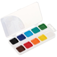 Акварель Гамма "Классическая" медовая полусухая 10 цветов в пластиковом кейсе