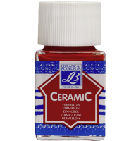 Краска по стеклу и керамике Ceramic №393 вермильон в банке 50 мл