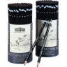 Набор чернографитных карандашей Derwent Sketching 72 штуки в фирменном тубусе купить в магазине товаров для рисования Альберт Мольберт с доставкой по РФ и СНГ