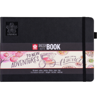 Скетчбук Sakura Sketch&Note горизонтальный с белой бумагой А5 / 80 листов / 140 гм