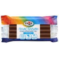 Пластилин Гамма "Классический" для лепки поштучно коричневый 50г