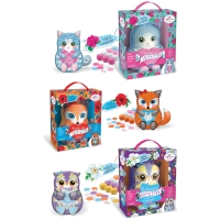 Набор для рукоделия Узоры из плюша "Подушечка-игрушечка" три вида (кошечка, лисичка, совенок)