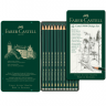 Набор чернографитных карандашей Faber-Castell 9000 Design Set 12 штук в пенале купить в магазине Альберт Мольберт с доставкой по всему миру