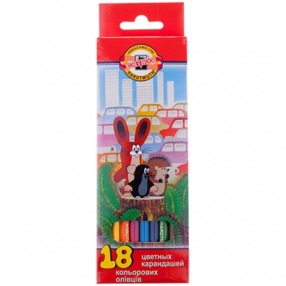 Карандаши цветные Koh-I-Noor "Крот" набор 18 цветов
