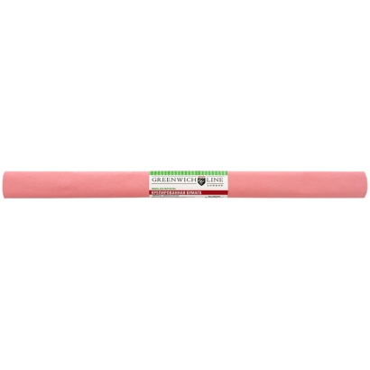 Бумага крепированная Greenwich Line, 50*250см, 32г/м2, коралловая, в рулоне