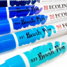 Акварельные маркеры Ecoline Brush Pen в наборе 5 Blue (синие) купить для акварельного скетчинга в магазине маркеров и товаров для скетчинга АльбертМольберт с доставкой по РФ и СНГ