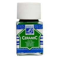 Краска по стеклу и керамике Ceramic №541 оливковый зеленый в банке 50 мл