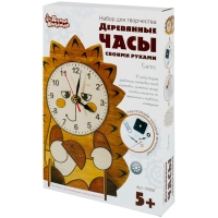 Набор для изготовления игрушки из дерева "Часы-ёжик своими руками"