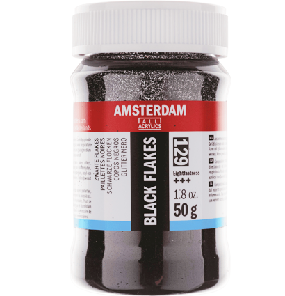 Глиттер Amsterdam Multi-Glitter Flakes 129 черные блестки 50 г