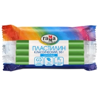 Пластилин Гамма "Классический" для лепки поштучно салатовый 50г