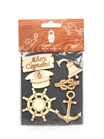 Набор заготовок для декорирования Nautical 2 фанера Timberlicious 10х14 см
