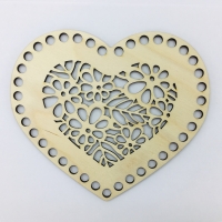 Панно для декорирования с перфорацией сердце 1 Timberlicious 18х15,5 см