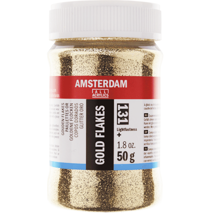Глиттер Amsterdam Multi-Glitter Flakes 131 золотые блестки 50 г