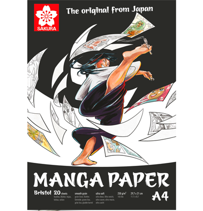 Альбом Sakura Manga Bristol для иллюстраций А4 / 20 листов / 250 гм