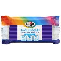 Пластилин Гамма "Классический" для лепки поштучно фиолетовый 50г