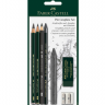 Набор чернографитных карандашей Faber-Castell Pitt Graphite 5 штук с ластиком и точилкой купить в магазине Альберт Мольберт с доставкой