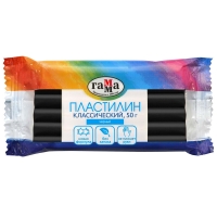 Пластилин Гамма "Классический" для лепки поштучно черный 50г