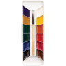 Акварель Гамма "Лицей" медовая 12 цветов в пластиковом кейсе с кистью купить в художественном магазине Альберт Мольберт с доставкой по всему миру