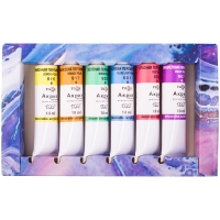 Набор акриловых красок Гамма "Деко" 6 перламутровых цветов в тубах по 18 мл