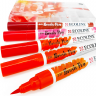 Акварельные маркеры Ecoline Brush Pen в наборе 5 Red (красные) купить для акварельного скетчинга в магазине АльбертМольберт с доставкой по РФ