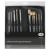 Набор художественных кистей 12 шт синтетика Гамма "Модерн" в пенале