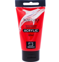 Акриловая краска глянцевая Matisso Малевичъ 003 алый в тубе 60 мл