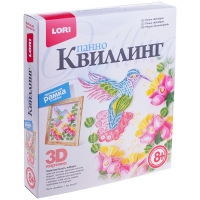 Квиллинг-панно Lori 3D "Колибри", с рамкой
