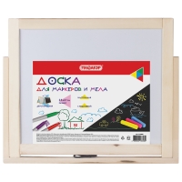 Доска двустороняя ПИФАГОР для мела и маркеров 35x41 см