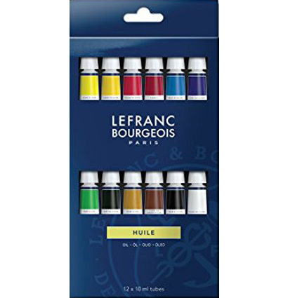 Набор масляных красок Fine LeFranc&Bourgeois 12 цветов в тубах 10 мл