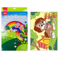 Картина по номерам Lori "Щенок-озорник" A4, с акриловыми красками, картон, европодвес