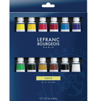 Набор масляных красок Fine LeFranc Bourgeois 12 цветов в тубах 20 мл