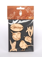 Набор заготовок для декорирования Spring 7 фанера Timberlicious 10х14 см