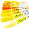 Акварельные маркеры Ecoline Brush Pen в наборе 5 Yellow (желтые) купить для акварельного скетчинга в магазине АльбертМольберт с доставкой по РФ и СНГ