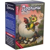Набор для росписи фигурки из керамики "Дракон малыш" акриловыми красками