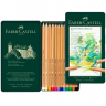 Пастельные карандаши Faber-Castell Pitt Pastel Pencils в наборе 12 цветов в пенале купить в магазине товаров для рисования Альберт Мольберт с доставкой по РФ и СНГ
