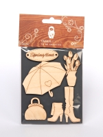 Набор заготовок для декорирования Spring 8 фанера Timberlicious 10х14 см