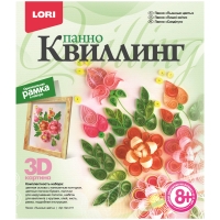 Квиллинг-панно Lori 3D "Пышные цветы", с рамкой