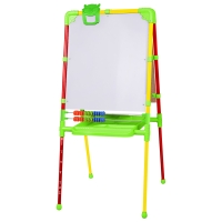 Мольберт растущий BRAUBERG "NIKA KIDS" для мела и магнитно-маркерный 53x46 см разноцветный