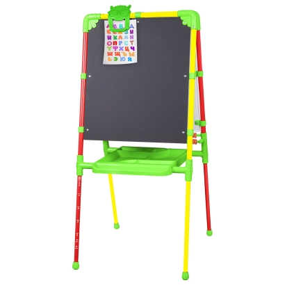 Мольберт растущий BRAUBERG "NIKA KIDS" для мела и магнитно-маркерный 53x46 см разноцветный