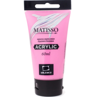 Акриловая краска глянцевая Matisso Малевичъ 019 нежно-розовый в тубе 60 мл