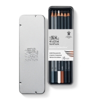 Набор чернографитовых карандашей Winsor&Newton "Скетчинг" 6 штук
