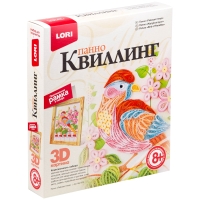 Квиллинг-панно Lori 3D "Райская птица", с рамкой