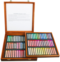 Пастель Mungyo Gallery Extra Fine Soft Pastel сухая круглая 90 цветов профессиональная в деревянном кейсе