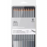 Набор чернографитовых карандашей Winsor&Newton Studio Collection 12 штук (4H-6B) купить в художественном магазине Альберт Мольберт с доставкой по всему миру