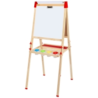 Мольберт растущий 3 в 1 BRAUBERG KIDS для мела и магнитно-маркерный 50x50 см комплект с бумагой для рисования