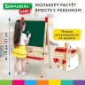Мольберт растущий 3 в 1 BRAUBERG KIDS для мела и магнитно-маркерный 50x50 см комплект с бумагой для рисования