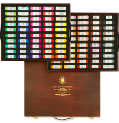 Пастель Mungyo Gallery Handmade Soft Pastel сухая круглая 100 цветов профессиональная в деревянном кейсе