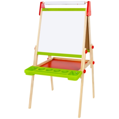Мольберт растущий 3 в 1 BRAUBERG KIDS для мела и магнитно-маркерный 48x43 см