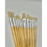 Набор кистей 14шт щетина Черная речка для масляной живописи на длинной ручке